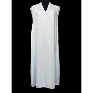 MTWTFSS Denim Tunic Dress WOMEN MEDIUM Light Blue Sleeveless V-Neck Pockets